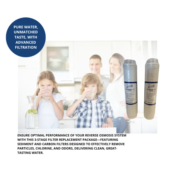 3 Stage RO Replacement Filter Package (without Membrane) - Image 3